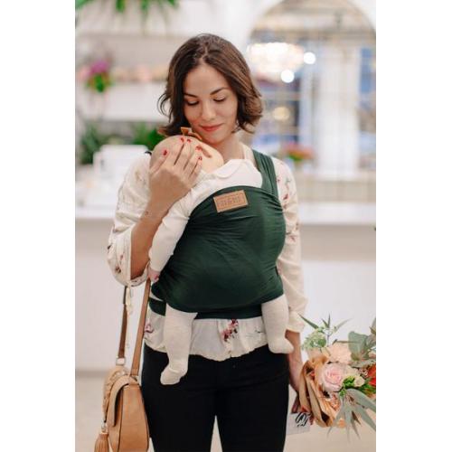 Green Pine Grove Baby Wrap Carrier: Lightweight, Breathable, & Ultra-Comfortable - Tuck and Bundle