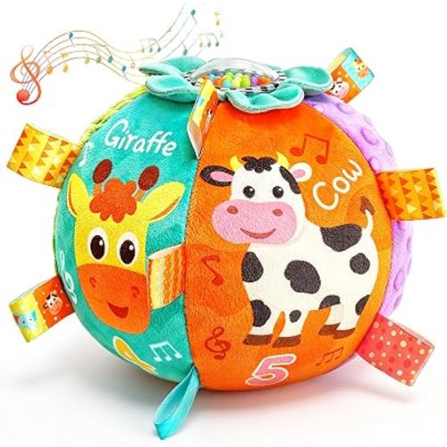 Musical Crawling Ball Toy for Babies 0-6 6-12 Months, 30+ Sounds & Songs