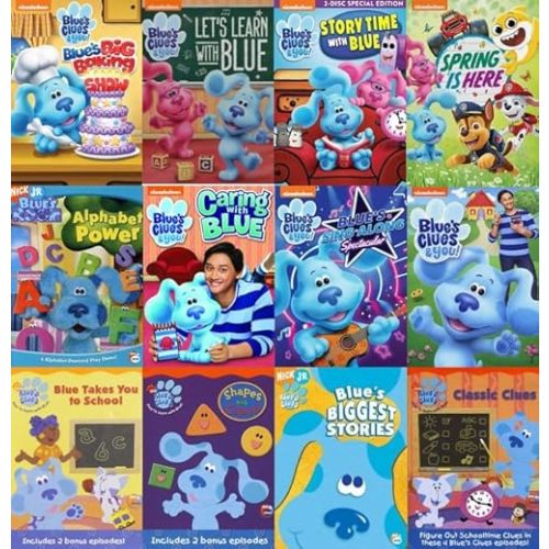 Blue’s Clues Nickelodeon/Nick Jr. 12-Volume DVD Collection: Blue’s Clues & You/Story Time/Caring with Blue/Sing-Along Spectacular/Big Baking Show/Let’s Learn/Classic Clues/Alphabet Story + More!
