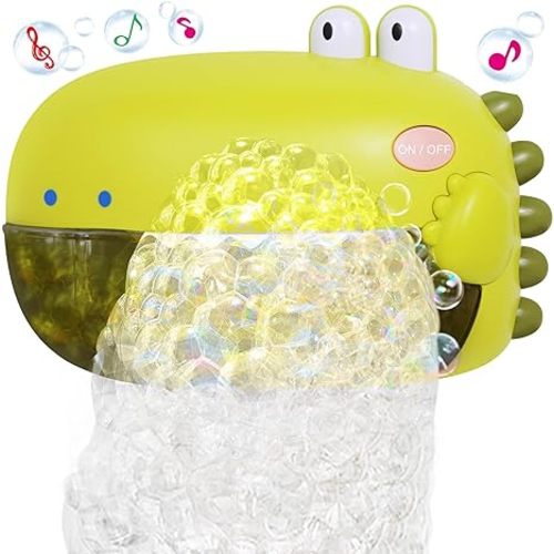 Grechi Dinosaur Bath Toys,Baby Bath Toys for The Baby Bathtub,Toddler Automatic Bubble Machine,Plays 12 Children’s Songs, Makes Great for Toddlers Age 2 3 Year Old Girl Boy