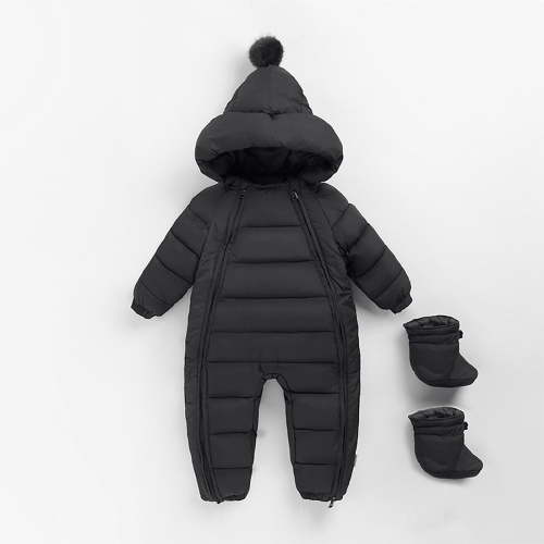 Baby Boys Snowsuit Hooded Romper Snowsuit Baby Winter Snowsuits Baby Girl Winter Jacket for Little Boys and Girls 6-12 Months