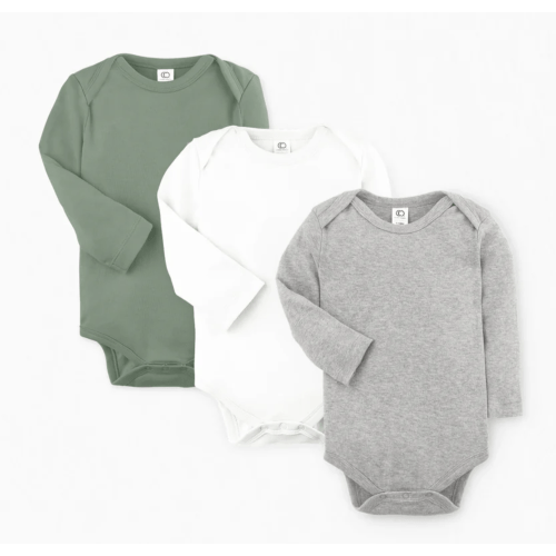 3-Pack Long Sleeve Bodysuit Bundle