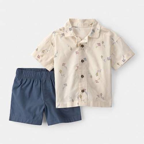 Baby Boy Carter's 2-Piece Kite Button-Down Shirt & Short Set