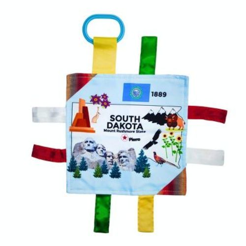 Baby Jack The Learning Lovey South Dakota State Mount Rushmoore Tag Crinkle Square Toy That Teaches Facts 8" x 8"