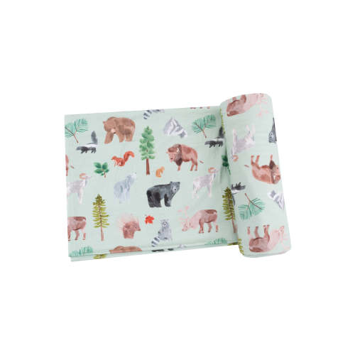 Stretch Swaddle, American Woodland Animals
