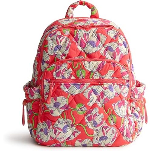 Vera Bradley Women's Featherweight Bancroft Backpack, Swirling Poppies, One Size