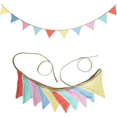 8.5 ft Pennant Banner Flags, Toddler Boy and Girl Room Decor Pennant, Nursery Garland Triangle Bunting Flag Baby Banner for Nursery Decor Baby Birthday Boho Wedding Shower Party (1PCS, Dark Candy)