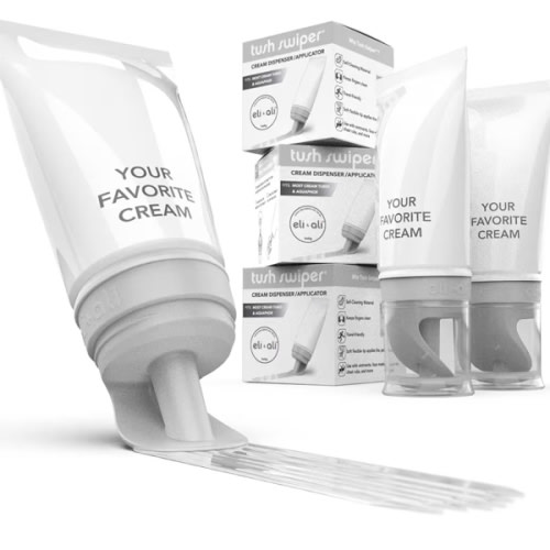 Eli & Ali Tush Swiper - Diaper Rash Cream & Butt Paste Applicator - Universal Fit for Most Diaper Creams | Mess-Free & Hygienic Alternative to Cream Spatula - Carry Less Baby Gear - Grey, 3 Pack