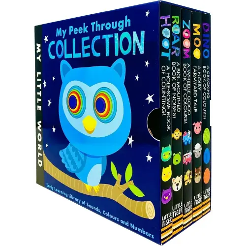 My Little World Series My Peek Through Collection 5 Books Set By Jonathan Litton (Dino, Moo, Zoom, Roar, Hoot)