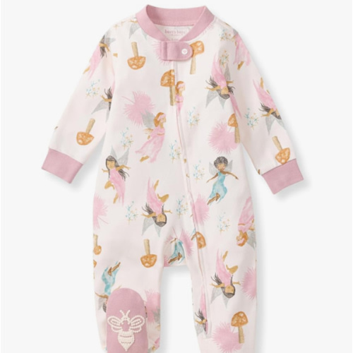 Burt's Bees Baby Girls' Organic Cotton Sleep and Play Footed Pajamas