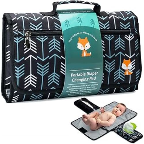 Baby Changing Pad,Portable Changing Pad for Baby Diaper Bag or Changing Table Pad,One-Hand Diaper Change Pad,Baby Shower Gifts, Newborn Baby Essentials, Unisex Baby Stuff