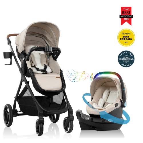 Shyft Intuiti+ Travel System featuring Revolve180 LiteMax™ NXT Rotating Infant Car Seat with SensorySoothe