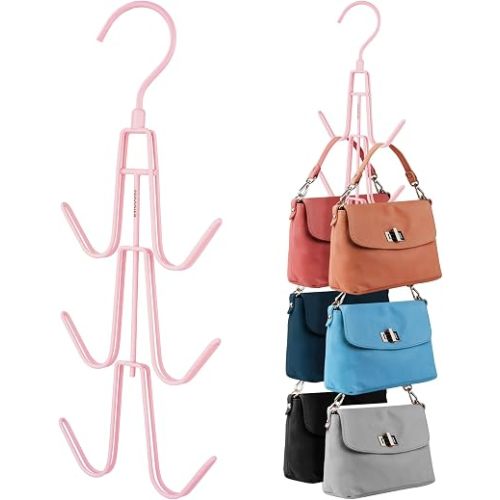 ZEDODIER 2 Pack Purse Hanger, Purse Organizer for Closet, Holds 12 Bags