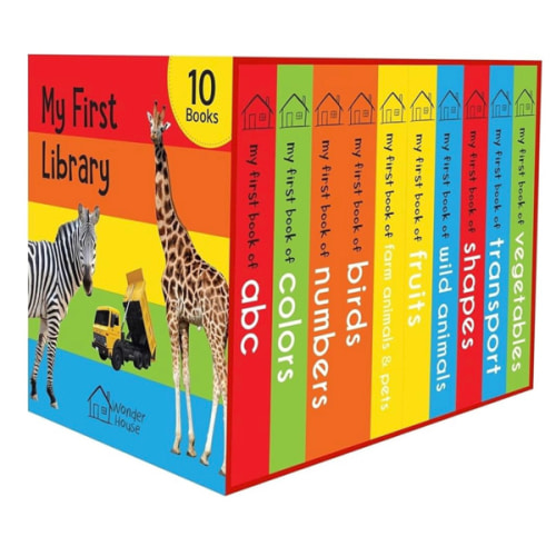 My First Library: Boxset of 10 Board Books for Kids