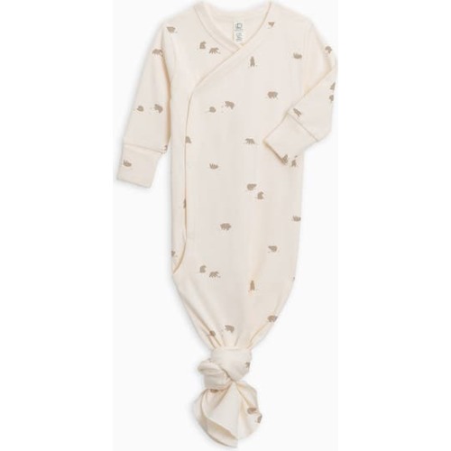 Organic Indy Wrap Gown, 0-3M