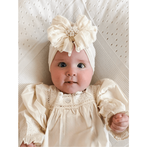 Pearl Ivory Ruffle Headband