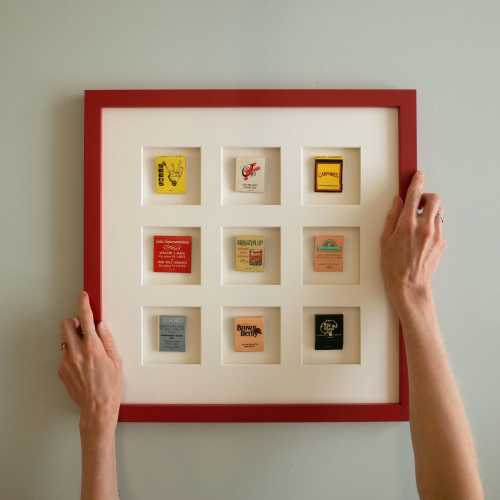 Matchbook Keepsake Frame | Square Display for Matchboxes