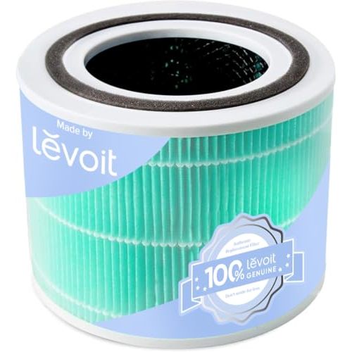 LEVOIT Core 300-P Replacement Filter for Toxin Absorber, Genuine Core300S-P Air Purifier Filters, Supports HEPA Sleep Mode, High-Efficiency Activated Carbon, Core 300-RF-TX, Green