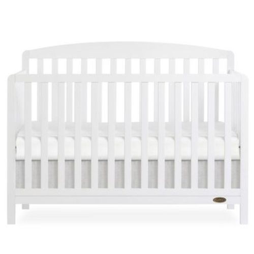 Dream On Me Odelle 5-in-1 Convertible Crib in White, JPMA & Greenguard Gold Certified