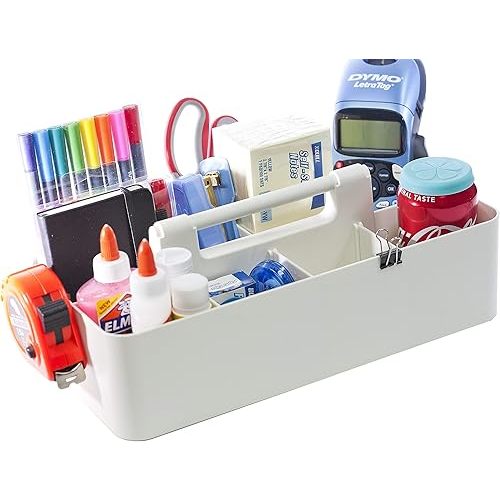 New Office Storage Portable Organizer DIY basket Caddy -MADE IN USA (Ivory)