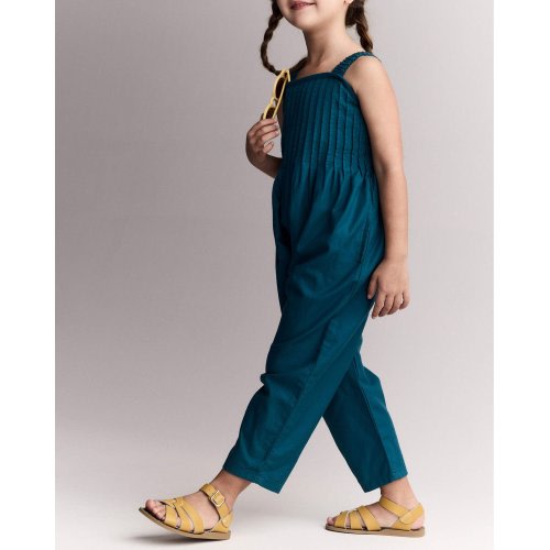Toddler Girl Pleated Wide-Leg Overalls - Teal - Otter Avenue | Carter's