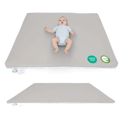 Sleepah Waterproof Vegan Leather Baby Play Mat, 50x50  - Waterproof Removable Cover