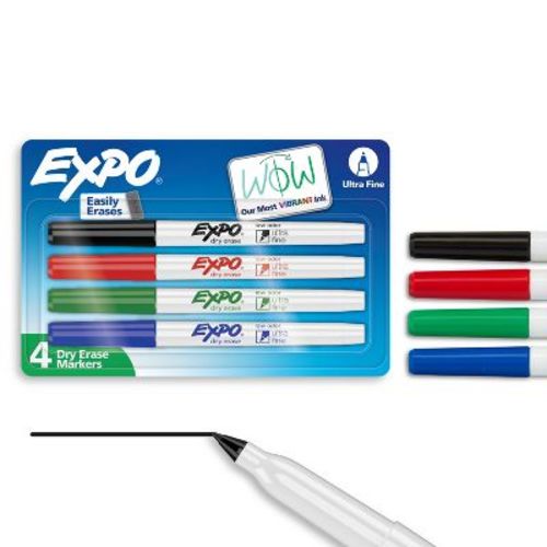 Expo Dry Erase Markers Ultra Fine Tip Multicolored