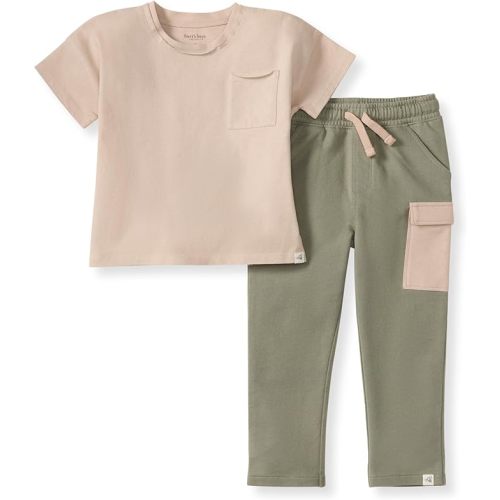 Burt's Bees Baby baby-boys Shirt and Pant Set, Long Sleeve Top & Bottom Outfit Bundle, 100% Organic Cotton