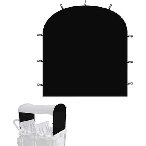 Side Breathable Sunshade Canopy with Clamps,UPF50+ Front and Rear Fence Sun Shields Compatible with Wonderfold Stroller Wagons W2/W4 All Model(1 Pack)