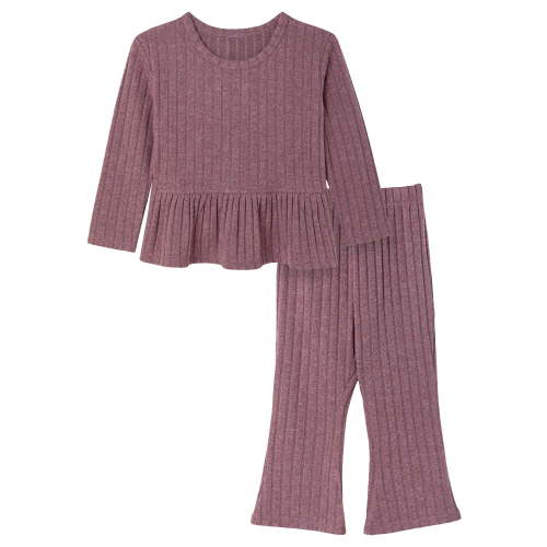 Modern Moments by Gerber Toddler Girl Peplum Top and Legging Outfit Set, Sizes 12M-5T