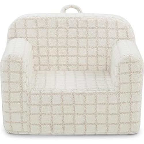 Delta Children Checkered Cozee Chair, Cream