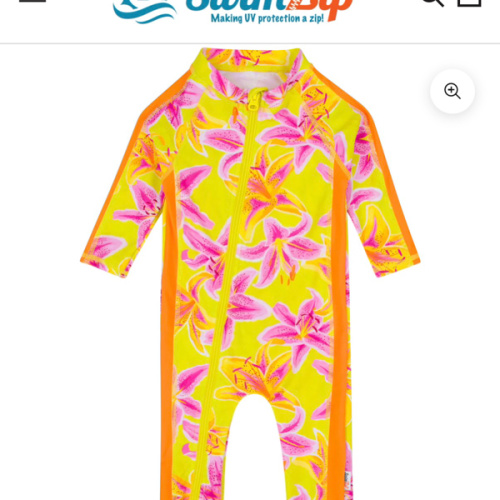 Sunsuit - Long Sleeve Romper Swimsuit | "Floral Takeover"