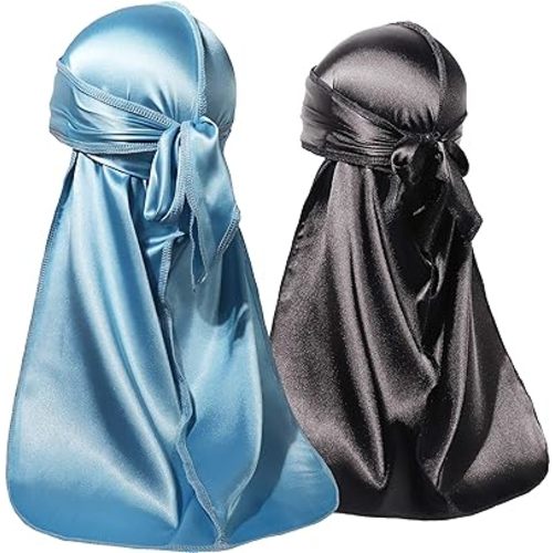 ForceWave 2 PCS Silky Satin Baby Durags for Boys Girls Infant