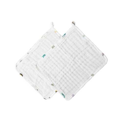 Organic Cotton 6-Layer Baby Washcloth Set (2 Pack) | Nest Designs