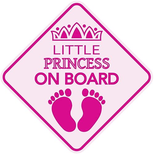 KCHEX Little Princess ON Board Magnet Baby Car Sign Baby On Board Sticker for Cars Princess Baby On Board Magnet for Car Tactical Stickers Kids On Board Car Sticker Princess Stickers for Girls