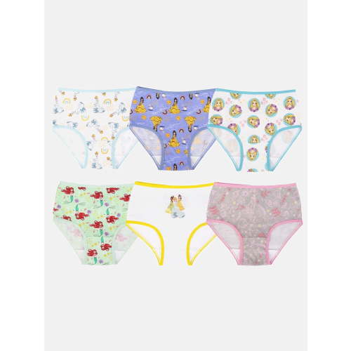 Princess Character Toddler Girl Briefs Underwear, 6-Pack, Sizes 2T-4T