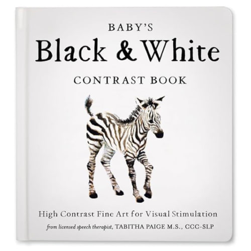 Baby's Black and White Contrast Book: High-Contrast Art for Visual Stimulation at Tummy Time (Tabitha Paige Children's Book Series)