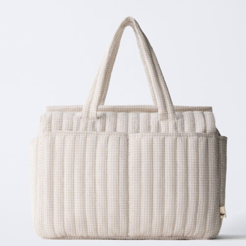 GINGHAM MATERNITY BAG