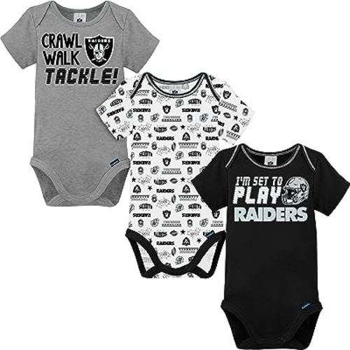 Gerber Baby NFL Team 3 Pack Short Sleeve Onesie Bodysuit