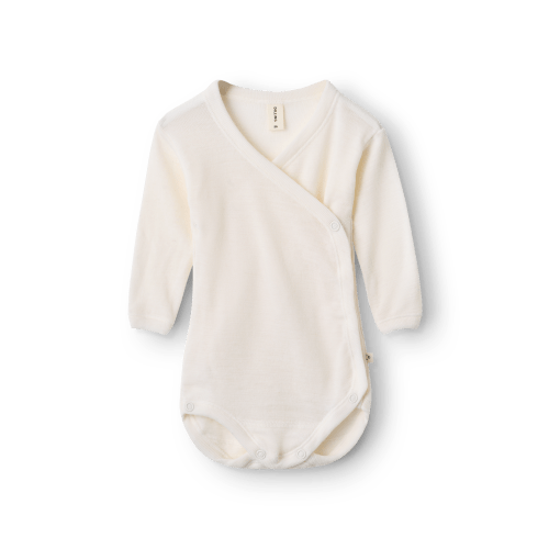 Baby Long sleeve wrap bodysuit in Nature