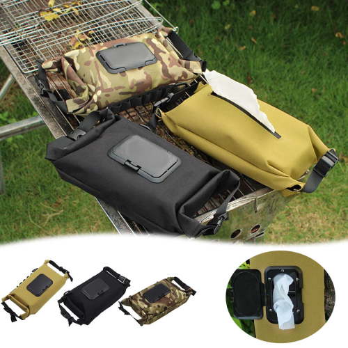 Tissue Holder Wet Tissue Box Wipe Dispenser Case Toilet Paper Holder,Waterproof Foldable Hanging Napkin Holder for Travel Tactical Kitchen Car Bathroom Camping Hiking Versatile Tissue Dispenser
