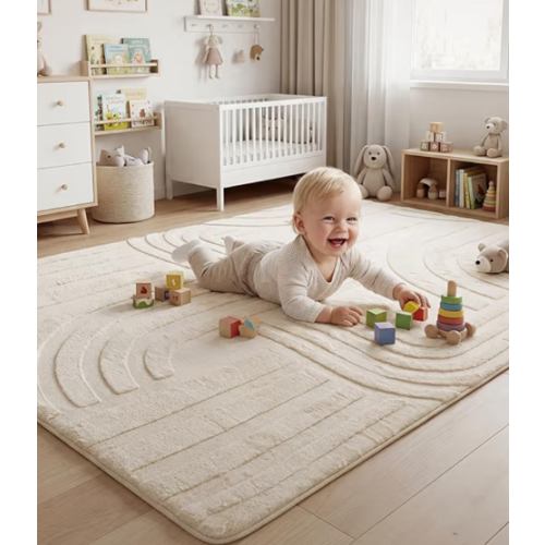 Huloo Sleep Ultra Soft Fluffy Baby Play Mat for Floor