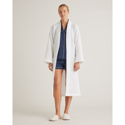 Organic Turkish Waffle Robe in Grey