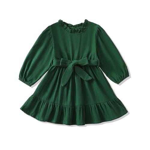 SUNNY PIGGY Toddler Baby Grils Dress Long Sleeve Winter Fall Dress for Grils