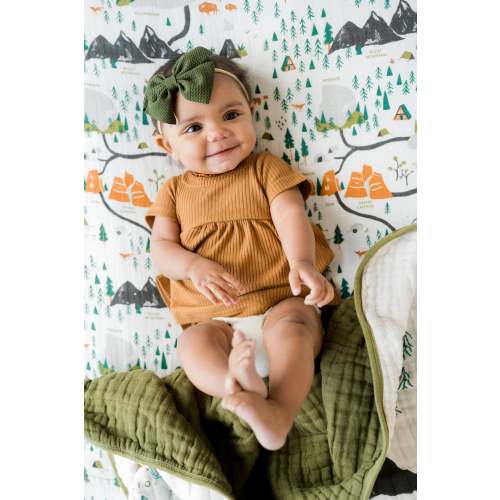 National Parks 100% Cotton Muslin Fitted Crib Sheet