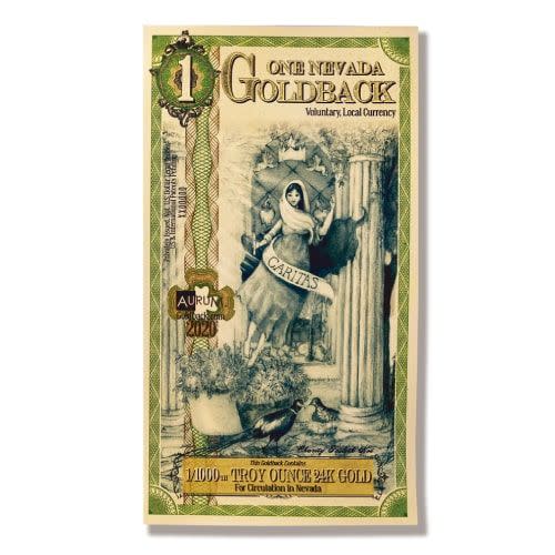 Buy Gold Aurum Nevada 1 Goldback Note (24K) | SD Bullion