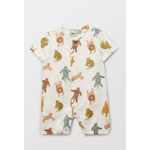 Combinaison imprimée en gaze de coton BIO GOTS