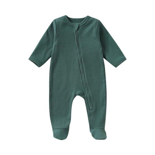 Qlbmong Baby Clothes Toddler Footed Onesie Zipper Newborn Comfy Cotton Unisex Cute Boy Girl Rompers