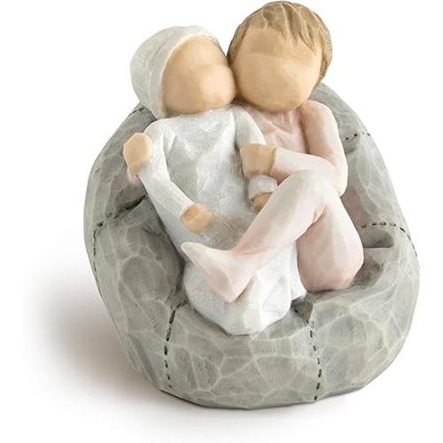Willow Tree My New Baby (Blush), Lots to Learn to Love to Grow Together, Celebrates, Shows Caring Relationship Between Older Sibling and Younger Siblings, Sculpted Hand-Painted Figure