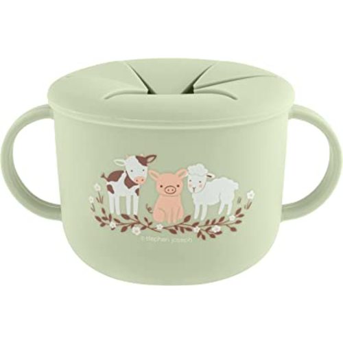 Stephen Joseph, Silicone Snack Cup, Snack Cups for Babies and Toddlers, Farm Medium